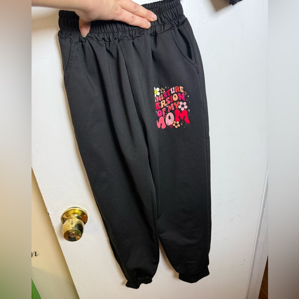 Black Graphic Sweatshirt with Colorful Print - Picture 2 of 3